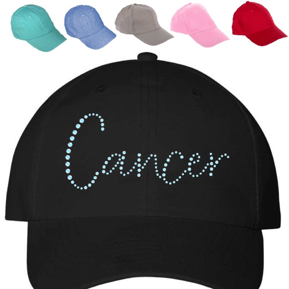 Rhinestone Cancer Zodiac Cap